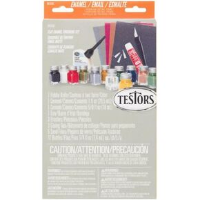 Testors Corp. Complete Military Enamel Finishing Set Flat TES281232 Plastics Paint Enamels