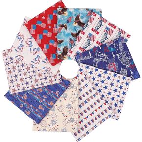 Craftido -25 Options- 100% Cotton Quilting Fabric Bundles 10pcs Fat Quarters 18"x21"-Medium Weight 5.2 oz- for Quilting, Sewing Project, Patchwork, DIY Crafts – Starry Sky