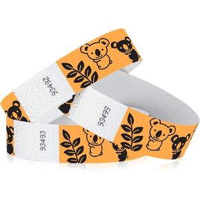 WristCo Blue Penguins 3/4" Tyvek Wristbands - 500 Pack Paper Wristbands for Events