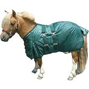 Intrepid Mini Turnout Blanket, Turnout Blanket, 190G Fill, 420 Denier, Mini Turnout Blanket with Belly Band (Hunter Green, 48)