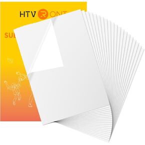 ورق ملصقات التسامي HTVRONT - 20 قطعة من ملصقات التسامي المقاومة للماء باللون الأبيض غير اللامع
