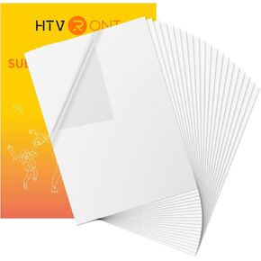 HTVRONT Sublimation Sticker Paper - 20 Pcs Matte White Waterproof Sublimation Stickers