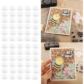 Briartw 60pcs/Set Mini Action Wobbles,Self-Adhesive Springs,Small Wobblers Movers for for Card Making,DIY Scrapbooking,Add Some Action to Project,Make Your Handmade Cards"Spring to Life"