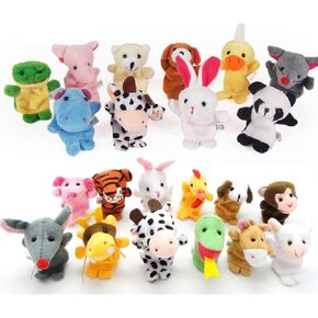 Sealive Finger Puppets for Toddlers 1-3, Preschool, and Kids - 10 Soft Velvet Animal Finger Toys for Toddlers 1-3, Easter Egg Fillers, Perfect for Storytelling, Educational Play, and Party Favors