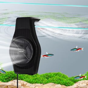 UPETTOOLS Fish Tank Chillers Fan, Aquarium Cooling Fan Cold Wind Chiller Adjustable Speed for Shrimp Coral Tropical and Sea Fish Tank（3-7Gal）