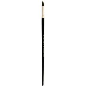 Silver Brush Limited 6400-8 Black Pearl Round Brush for Watercolor, Size 8, Long Handle