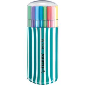 Premium Felt Tip Pen - STABILO Pen 68 Zebrui 20 Assorted Colours