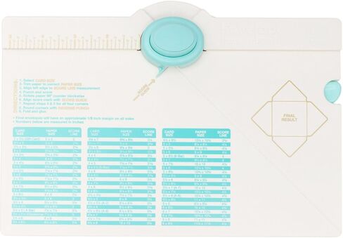We R Memory Keepers, Envelope Punch Board Kit, Includes 1 6.75" x 10.5" Score Board, Two-Way Envelope Punch, Bone Folder, and Measurement Chart, Create Home Made Envelopes and Invitations in Saudi Arabia