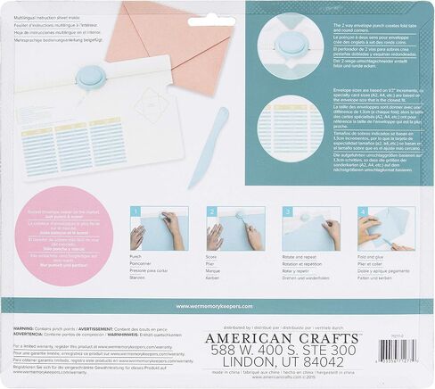 We R Memory Keepers, Envelope Punch Board Kit, Includes 1 6.75" x 10.5" Score Board, Two-Way Envelope Punch, Bone Folder, and Measurement Chart, Create Home Made Envelopes and Invitations in Saudi Arabia