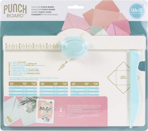 We R Memory Keepers, Envelope Punch Board Kit, Includes 1 6.75" x 10.5" Score Board, Two-Way Envelope Punch, Bone Folder, and Measurement Chart, Create Home Made Envelopes and Invitations in Saudi Arabia
