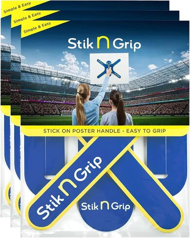 Poster Board Handle, Mini, 3-Pack - Hold Sign with One Hand, Simple & Easy, Stick-On Handle, Foam Boards, Protests, Pickets, Sports, Teams, Rallies, Handheld, Strong, Comfortable in Saudi Arabia