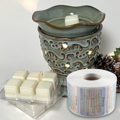 MILIVIXAY 600 Pieces Wax Melt Warning Labels Candle Warning Labels Candle Warning Stickers for Clamshell, 1.8 x 1.5 inches in Kuwait