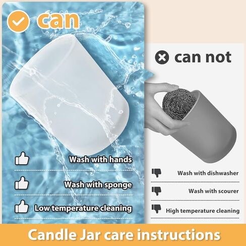 SHOWIN 10 OZ Thick Candle Jars for Making Candles 15 Pcs, Empty Jars with Wood Lids for Candle Making, Sample Container, Frosted Blue in Saudi Arabia