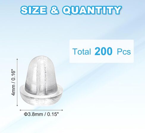 PATIKIL 100 Pcs Earring Backs, Silicone Locking Earring Backs Replacements Hypoallergenic Earring Stopper Secure Locking Charm for Studs, Clear 0.15" in Saudi Arabia