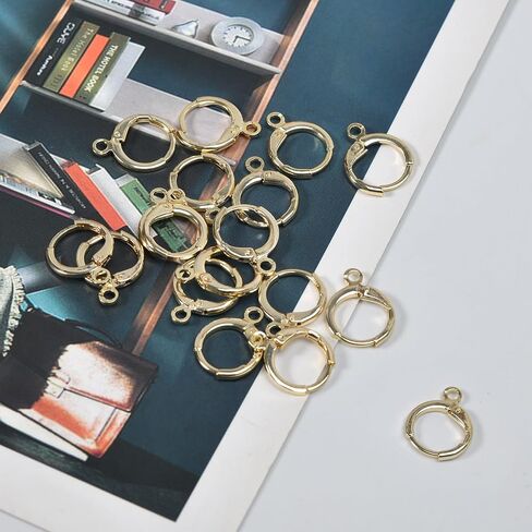 60pcs 14K Gold Filled Hoop Huggie Earring Hooks,Hypoallergenic Dangle Tarnish Resistant Gold Lever Back Earring Hooks Earwire for Jewelry Making Supplies (Gold) in Kuwait