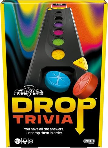 Drop Trivia Game | Electronic Party Game with Voice and Sounds | Ages 13+ | 2 or More Players | 15 Mins. | from Trivial Pursuit | Party Board Games in Saudi Arabia