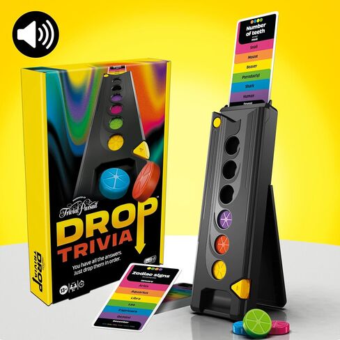 Drop Trivia Game | Electronic Party Game with Voice and Sounds | Ages 13+ | 2 or More Players | 15 Mins. | from Trivial Pursuit | Party Board Games in Saudi Arabia