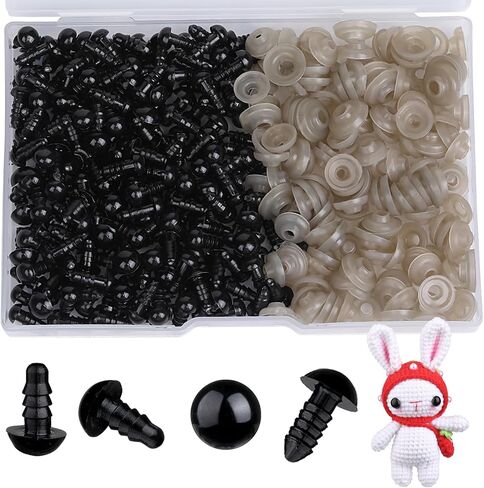 320pcs 10mm Safety Eyes for Amigurumi Black Plastic Crochet Eyes in Saudi Arabia