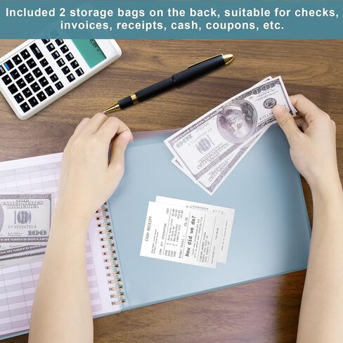 Accounting Ledger Book for Small Business Bookkeeping Personal Use, Horizontal Expense Tracker Notebook for Family Budget, Bookkeeping Record Book Money Expense Income Log Journal, Pastel Blue in Saudi Arabia