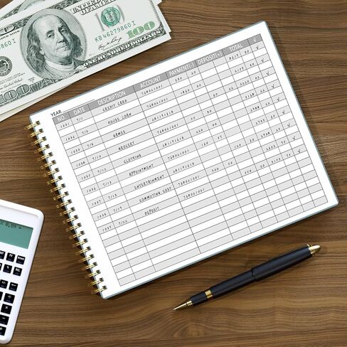 Accounting Ledger Book for Small Business Bookkeeping Personal Use, Horizontal Expense Tracker Notebook for Family Budget, Bookkeeping Record Book Money Expense Income Log Journal, Pastel Blue in Saudi Arabia