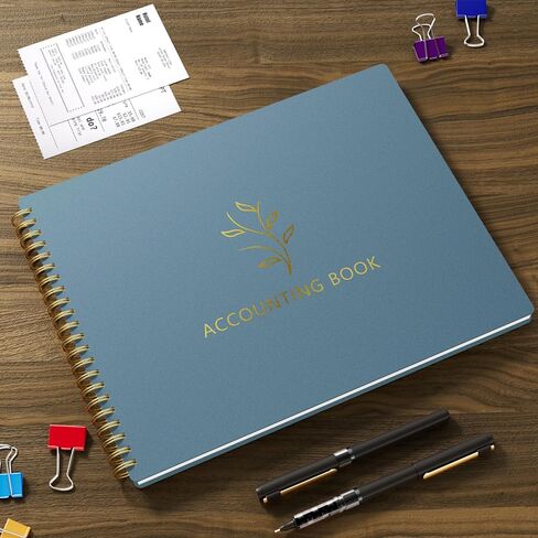 Accounting Ledger Book for Small Business Bookkeeping Personal Use, Horizontal Expense Tracker Notebook for Family Budget, Bookkeeping Record Book Money Expense Income Log Journal, Pastel Blue in Saudi Arabia