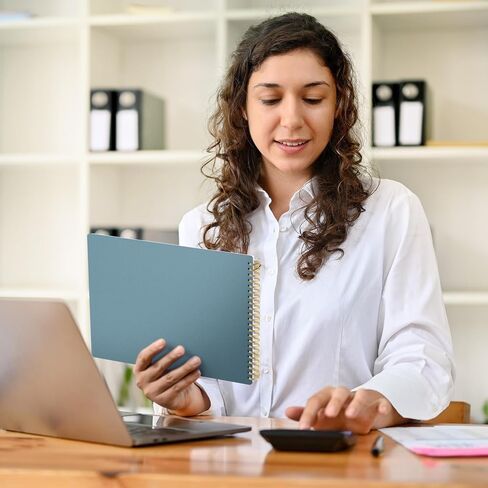 Accounting Ledger Book for Small Business Bookkeeping Personal Use, Horizontal Expense Tracker Notebook for Family Budget, Bookkeeping Record Book Money Expense Income Log Journal, Pastel Blue in Saudi Arabia