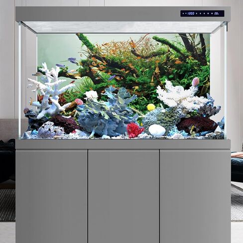 AWERT 72x24 inches Branches Fish Tank Background Green Algae Aquarium Background River Bed & Lake Fish Tank Background Vinyl Background in Kuwait