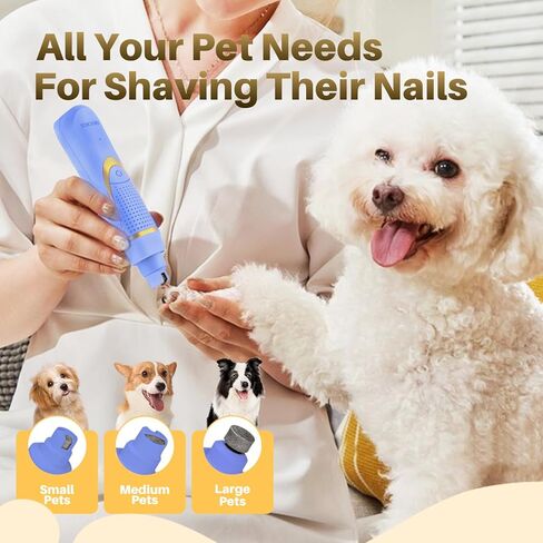 Small Dog Grooming Kit, 4 in 1 Electric Cordless Dog Paw Trimmer with Nail Grinder, Low Noise Dog Nail Trimmers, IPX7 Waterproof Small Dog Grooming Clippers for Paws, Ears, Face, Hip Hairl in Kuwait