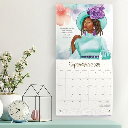 تعابير أمريكية أفريقية 2025 تقويمات جدارية - تقاويم شهرية تحتفل بالثقافة والتاريخ الأسود - تقويم معلق 12 × 12 - 16 شهرًا - تقويم المرأة التي تمشي مع الله in Kuwait