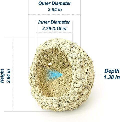 Anemone Nest,Fish Tank Decorations,Marine Aquarium Aquascape Stone,Saltwater Aquarium Accessories,Aquarium Decor,Anemone Coral Ideal Habitat (Oblique Mouth 2.67-3.15 in) in Saudi Arabia