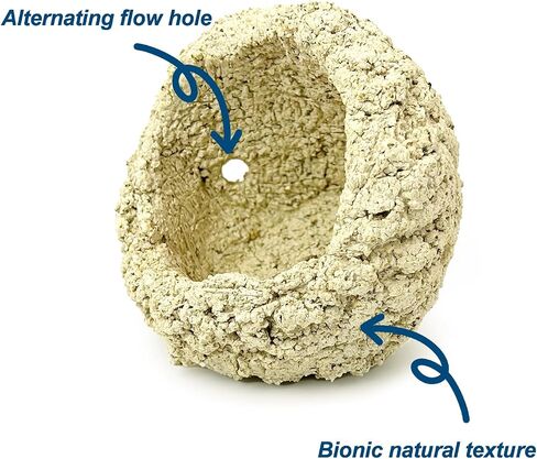 Anemone Nest,Fish Tank Decorations,Marine Aquarium Aquascape Stone,Saltwater Aquarium Accessories,Aquarium Decor,Anemone Coral Ideal Habitat (Oblique Mouth 2.67-3.15 in) in Saudi Arabia