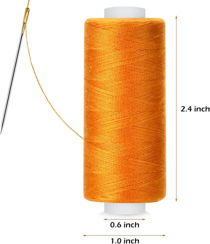 6 Pcs Sewing Thread Kit, 400 Yards Each Spool 402 Polyester Thread with Sewing Needle & Threader, Sewing Threads for Sewing Machine, Hand Stitching, Embroidery in Kuwait