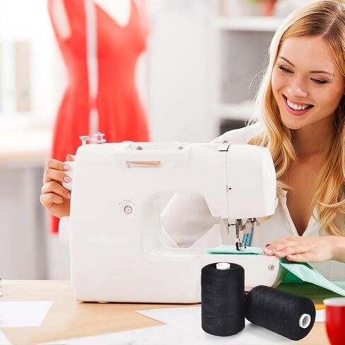 All Purpose Sewing Thread, White Thread for Sewing Machine, 6 Spools Each 1000 Yards of Polyester Quilting Thread, Sewing Machine Supplies, Hand Stitching Embroidery Thread in Saudi Arabia