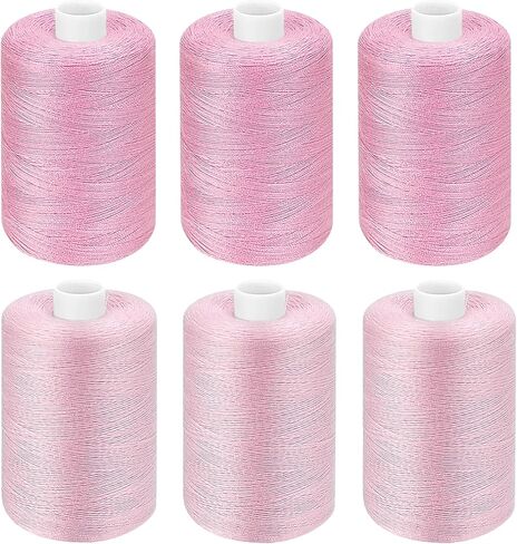 All Purpose Sewing Thread, White Thread for Sewing Machine, 6 Spools Each 1000 Yards of Polyester Quilting Thread, Sewing Machine Supplies, Hand Stitching Embroidery Thread in Saudi Arabia