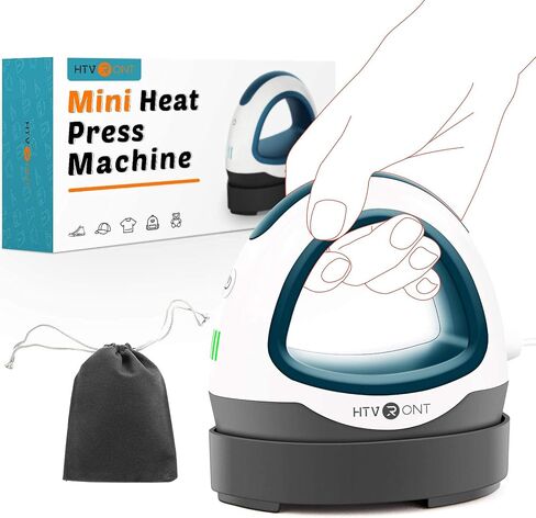 HTVRONT Heat Press Small Heat Press Machine for T Shirts, Small Heat Press Iron Press for Heating Transfer(Mint Green) in Saudi Arabia