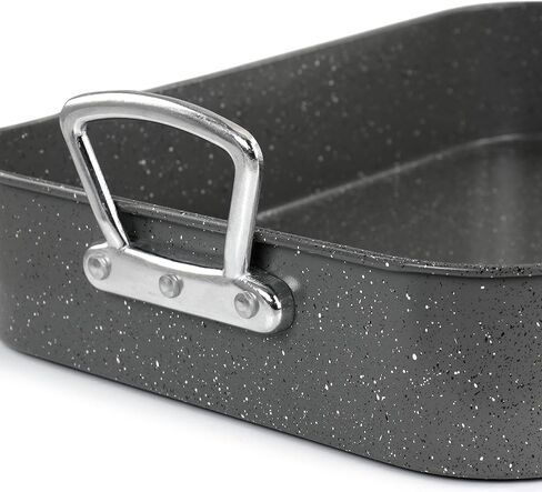 جيبسون هوم بروكستون 2 قطعة شواية ديك رومي غير لاصقة، أسود in Kuwait