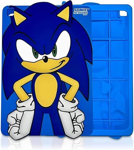 Sonic The Hedgehog iPad Silicone Back Case Cover, Anti Slip Rubber Protective Skin Soft Bumper for iPad 9th (2021)/8th (2020)/7th (2019) Gen (Sonic) in Saudi Arabia