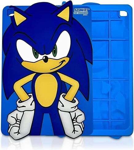 Sonic The Hedgehog iPad Silicone Back Case Cover, Anti Slip Rubber Protective Skin Soft Bumper for iPad 9th (2021)/8th (2020)/7th (2019) Gen (Sonic) in Saudi Arabia