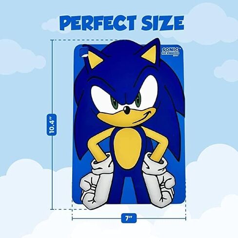 Sonic The Hedgehog iPad Silicone Back Case Cover, Anti Slip Rubber Protective Skin Soft Bumper for iPad 9th (2021)/8th (2020)/7th (2019) Gen (Sonic) in Saudi Arabia