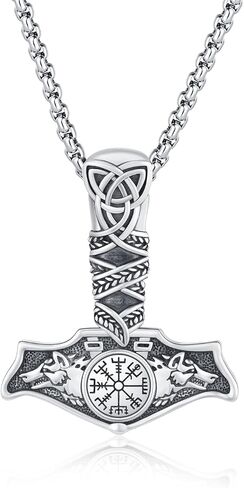 Adnix Viking Urn Necklace for Ashes 925 Sterling Silver Celtic Viking Necklace Irish Knot Urn Pendant Ashes Memorial Cremation Pendant Jewellery for Men Women Unisex in Saudi Arabia