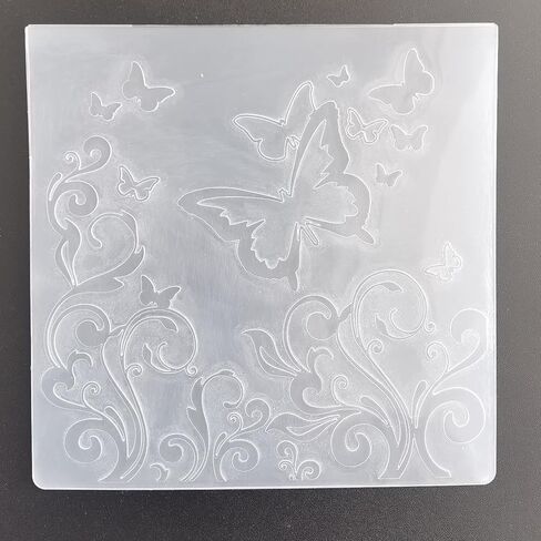 NZJ Spring Butterfly Rose Background Plastic Embossing Folders for Card Making Scrapbooking and Other Paper Crafts (Butterfly) in Saudi Arabia
