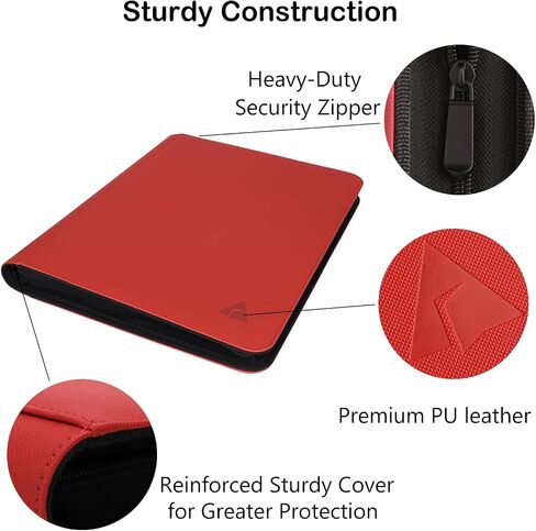 حافظة Rayvol Toploader Binder، تحمل أكثر من 300 من Toploader، ألبوم تخزين بطاقات التحميل العلوي 9 جيوب، جيوب مزدوجة الجوانب بدون حلقات للبطاقات في أجهزة تحميل علوية 3 × 4 بوصة in Saudi Arabia