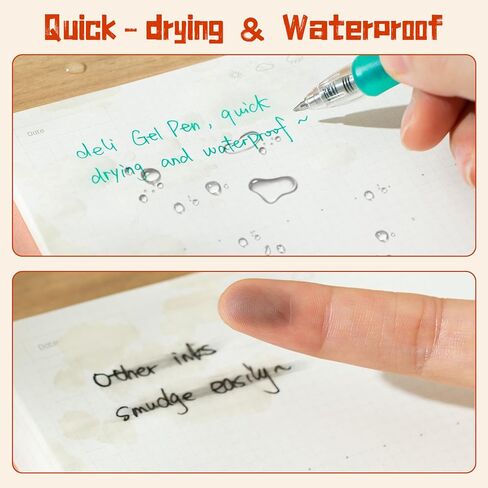 أقلام جل قابلة للسحب 12 لونًا من ديلي، قلم جل ذو نقطة دقيقة 0.5 مم، أحبار بألوان متنوعة، قبضة مريحة للرسم، كتابة اليوميات، تدوين الملاحظات واللوازم المدرسية in Kuwait