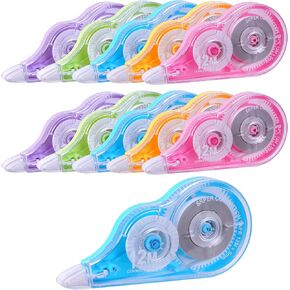 Correction Tape, 10 Pack Correction Tape Easy To Use Applicator for Instant Corrections, 39.4 ft Each Correction Tape for Study Supplies and Office Products (Colorful)