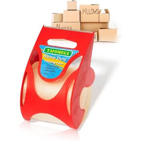 Clear Packing Tape-3 Packs Heavy Duty Packing Tape for Moving Boxes-Noiseless Moving Tape with Dispenser Strong Adhesive Packaging Tape Releases Smoothly Quietly-1.96 Inch X 27 Yards