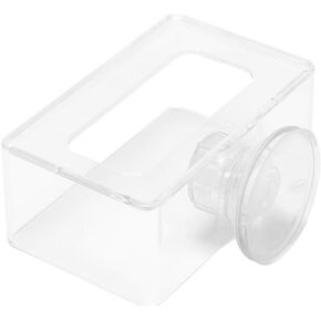 KIMISS Acrylic Simple Installation Fish Food Feeder Feeding Ring for Fish Aquarium with Suction Cup Acrylic Simple Installation (27x19.5x19cm / 10.6x7.7x7.5in)