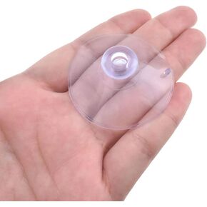 Plastic Clear Suction Cups Suckers Pads Without Hooks 1.8 Inch Strong Stick Grip Easy Hang Not Warp Not Affected by Temperature for Glass Window Sink Sponge Fish Tank Feeder 10PCS