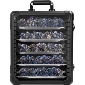 Miniatures Storage Case Miniatures Transport Case Aluminum Alloy Frame with Lock (Large Size)