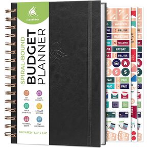 Clever Fox Budget Planner Spiral – Expense Tracker Notebook – Monthly Budgeting Organizer, Finance Logbook & Accounts Book to Control Your Money – Undated Bill Tracker, 6.3x8.4" - Powder Rose