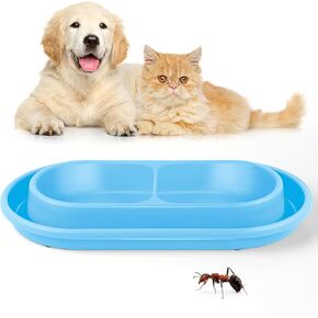 ALDRO | ANT Proof Non-Slip CAT Dog Bowl - ANT Away Food Water for Pets Small OR Medium Sizes (Large)